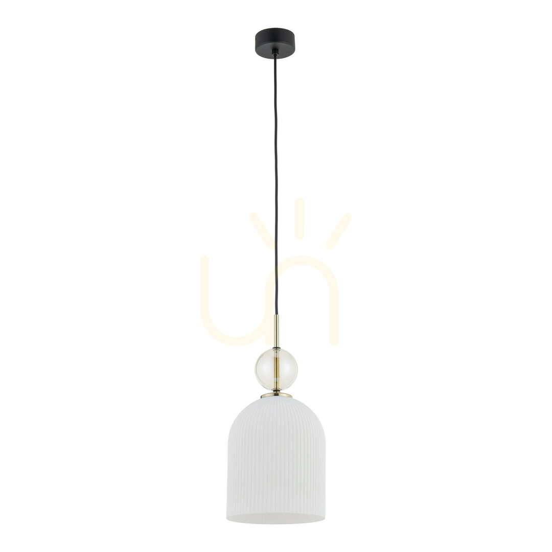 Sophia Big Cognac White Pendant Light 1 Xe27