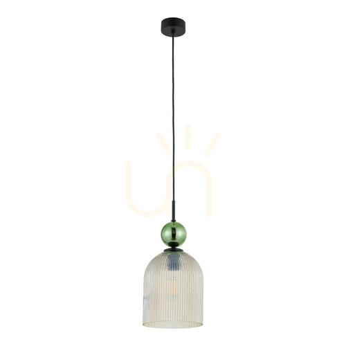 Check Sophia Big Green Cognac Pendant Light 1 Xe27