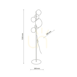 TK-Lighting NEBIA 16237 brown floor lamp, 6×G9 small 8