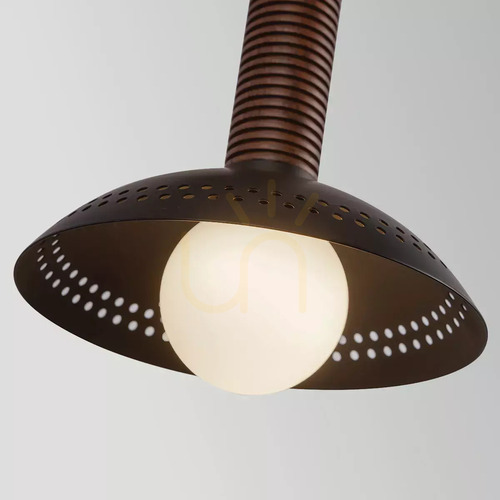 Check Arden LED Wall Sconce - 1 Light Source - Matte Black, Walnut Veneer by Elstead
