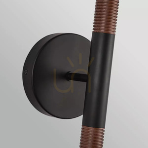 Arden LED Wall Sconce - 2 Light Sources - Matte Black, Walnut Veneer by Elstead small 3