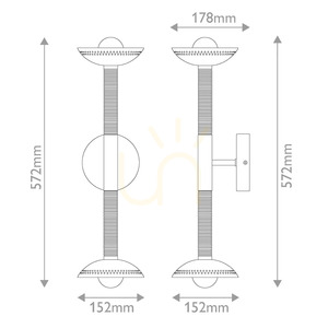 Arden LED Wall Sconce - 2 Light Sources - Matte Black, Walnut Veneer by Elstead small 4