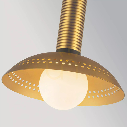 Check Arden Small LED Pendant Light - Brushed Gold by Elstead