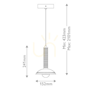 Arden Small LED Pendant Light - Brushed Gold Elstead small 5