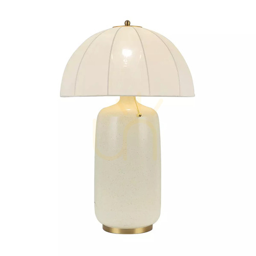 Check Crosby Table Lamp - 1 Light Source - Brushed Gold by Elstead