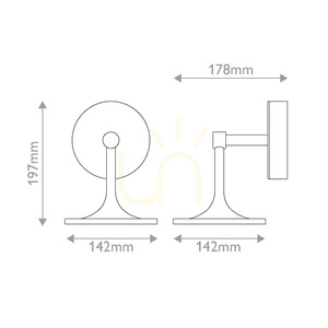 Issa LED Wall Light - 1 Light - Brushed Gold Elstead small 2