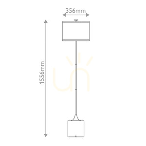 Issa Floor Lamp - 1 Light - Brushed Gold Elstead small 2