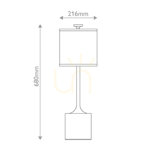 Issa Table Lamp - 1 Light - Brushed Gold Elstead small 2