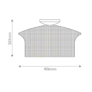 Kai Flush Ceiling Light - 1 Light - Brushed Gold & Rattan Elstead small 4