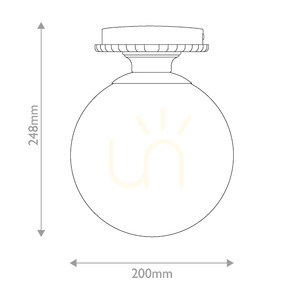 Otis Ceiling Light - 1 Light Source - Matte Black Elstead small 6
