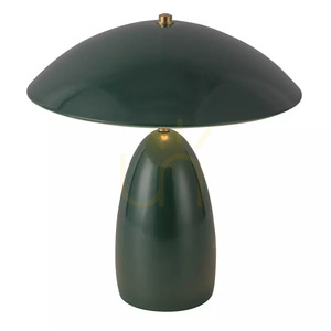 Poppy Medium LED Table Lamp - Dark Green by Elstead small 1