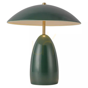 Poppy Medium LED Table Lamp - Dark Green by Elstead small 0