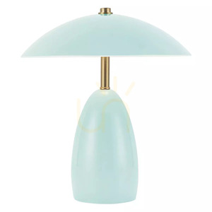 Poppy Cordless Rechargeable LED Table Lamp - Light Blue by Elstead small 1