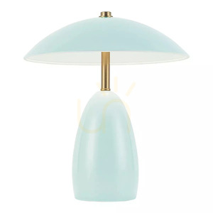Poppy Cordless Rechargeable LED Table Lamp - Light Blue by Elstead small 2