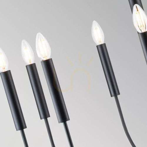 Check Brianna Chandelier - 9 Light Sources - Black Elstead