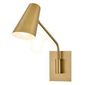 Bray 1 Light Wall Light - Lacquered Brass Elstead small 0