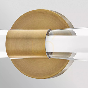 Elstead Elin LED Wall Light, Lacquered Brass, 22 W, 58.4 cm small 2