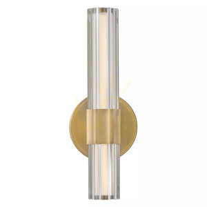 Georgette Small LED Wall Light - Lacquered Brass Elstead small 1