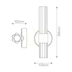 Georgette Small LED Wall Light - Lacquered Brass Elstead small 8