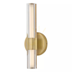 Georgette Small LED Wall Light - Lacquered Brass Elstead small 0