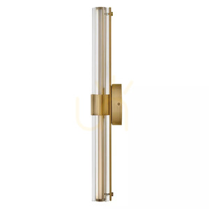 Georgette Medium LED Wall Light - Lacquered Brass Elstead small 1