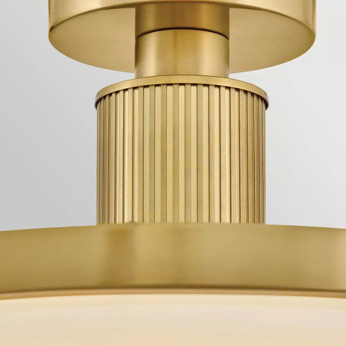 Check Kieran LED Semi-Flush Ceiling Light - Lacquered Brass Elstead