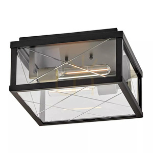 Monte Outdoor Ceiling Light - 2 Light Sources - Black Elstead small 1