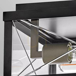 Monte Outdoor Ceiling Light - 2 Light Sources - Black Elstead small 4