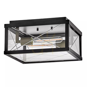 Monte Outdoor Ceiling Light - 2 Light Sources - Black Elstead small 0