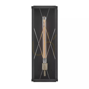 Monte Large Outdoor Wall Lantern - 1 Light Source - Black Elstead small 1