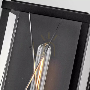 Monte Large Outdoor Wall Lantern - 1 Light Source - Black Elstead small 2