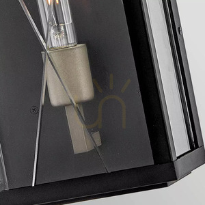Monte Large Outdoor Wall Lantern - 1 Light Source - Black Elstead small 3