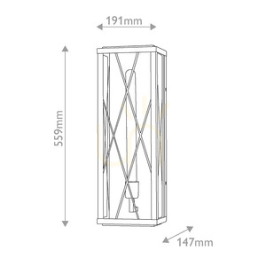Monte Large Outdoor Wall Lantern - 1 Light Source - Black Elstead small 7