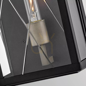 Monte Medium Outdoor Wall Lantern - 1 Light Source - Black Elstead small 3