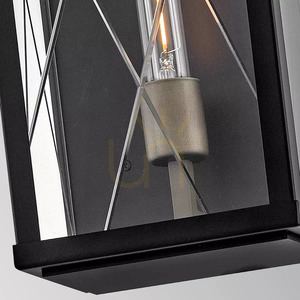 Monte Medium Outdoor Wall Lantern - 1 Light Source - Black Elstead small 5