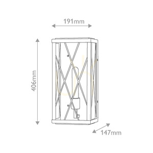 Monte Medium Outdoor Wall Lantern - 1 Light Source - Black Elstead small 8