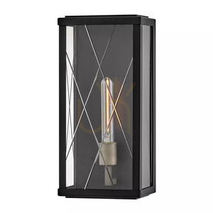 Monte Medium Outdoor Wall Lantern - 1 Light Source - Black Elstead small 0