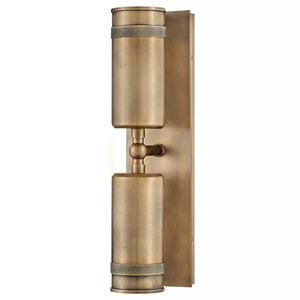 Pratt Up/Down Wall Spotlight - 2 Light Sources - Heritage Brass Elstead small 1