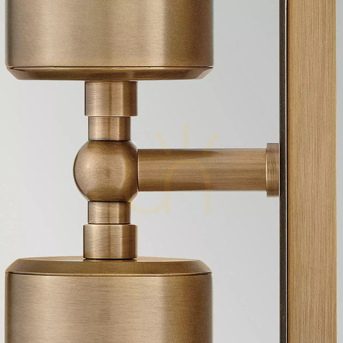 Check Pratt Up/Down Wall Spotlight - 2 Light Sources - Heritage Brass Elstead