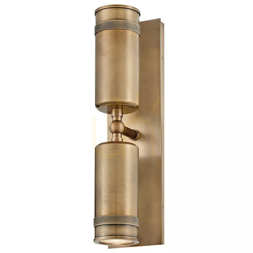 Check Pratt Wall Sconce - 2 Light Sources - Classic Brass by Elstead