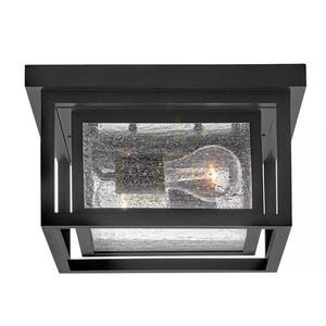 Republic Small Outdoor Flush Lantern - 2 Lights - Black Elstead small 2