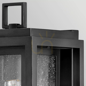 Republic Medium Outdoor Wall Lantern - 1 Light - Black Elstead small 1
