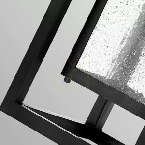 Republic Medium Outdoor Wall Lantern - 1 Light - Black Elstead small 2