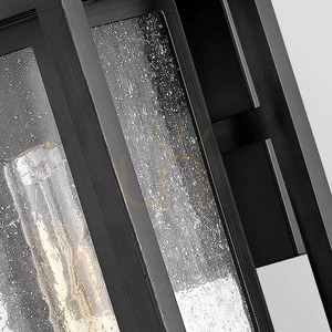 Republic Medium Outdoor Wall Lantern - 1 Light - Black Elstead small 3