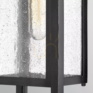Republic Medium Outdoor Wall Lantern - 1 Light - Black Elstead small 4
