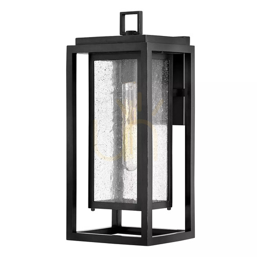 Check Republic Medium Wall Sconce - 1 Light Source - Black Elstead