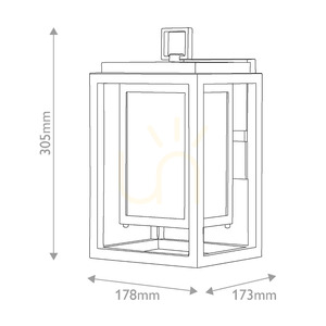 Republic Elstead Outdoor Wall Lantern – Small, Black small 7