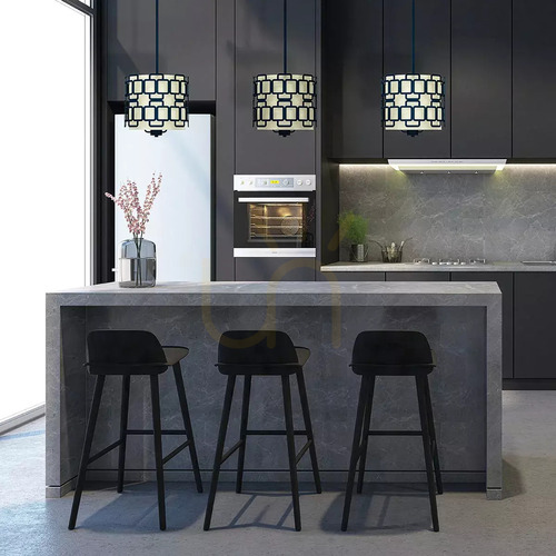 Check Sabina Pendant Light - 3 Light Sources - Black Elstead