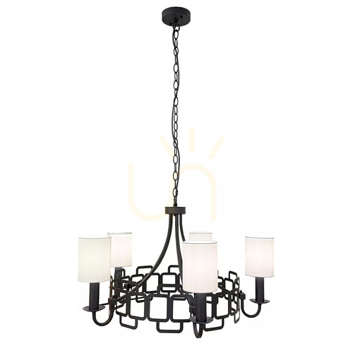 Check Sabina Chandelier - 5 Light Sources - Black Elstead
