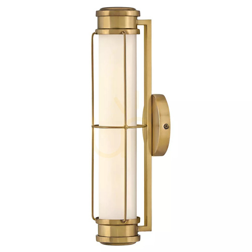 Check Saylor Small LED Wall Light - Heritage Brass Elstead
